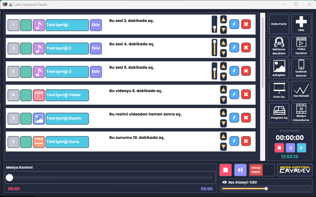 CaYa Gösterim Paneli